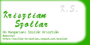 krisztian szollar business card