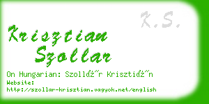 krisztian szollar business card